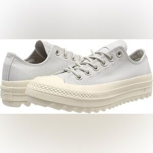 Converse Chuck Taylor All Stars Lift Ripple Canvas Pale Grey Women’s Size 10